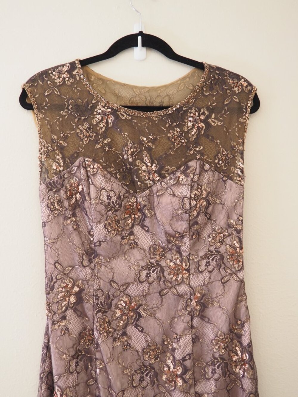 Sue Wong Nocturne Sleeveless Lace Dress sz 8 - Picture 2 of 8